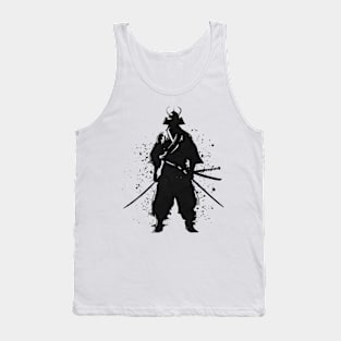 Japanese samurai minimalist art with katana Tank Top